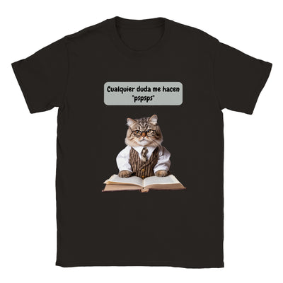 Camiseta unisex estampado de gato 