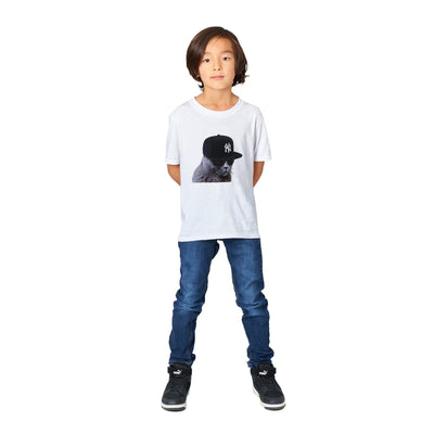 Camiseta Junior Unisex Estampado de Gato "El Swag" Michilandia | La tienda online de los fans de gatos