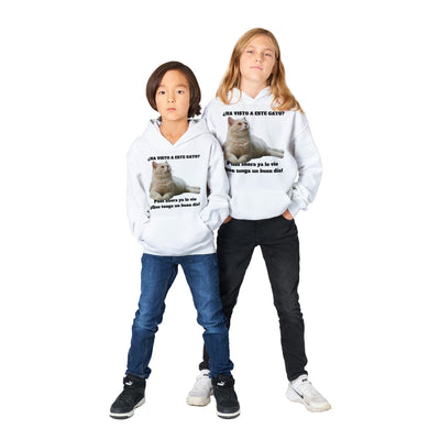 Sudadera con capucha júnior estampado de gato "Gato del Día" Michilandia | La tienda online de los fans de gatos