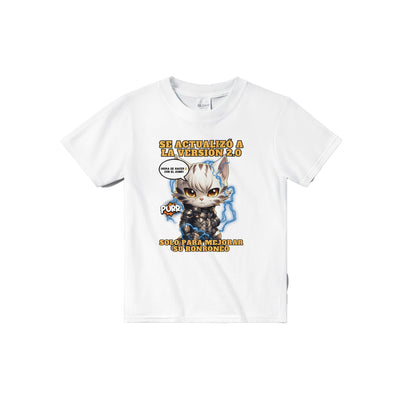 Camiseta júnior unisex estampado de gato "Cyborg Kitty" Michilandia | La tienda online de los amantes de gatos