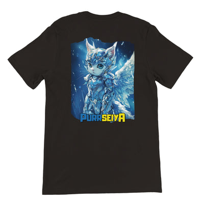 Camiseta Prémium Unisex Impresión Trasera de Gato 