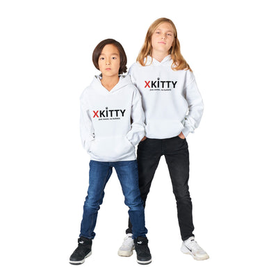 Sudadera con capucha júnior estampado de gato "XKitty Style" Michilandia | La tienda online de los fans de gatos