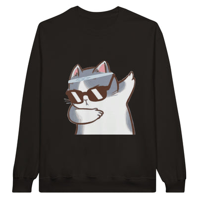 Sudadera Unisex Estampado de Gato 