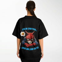 Camiseta de fútbol unisex estampado de gato "Spider-Siesta" Subliminator