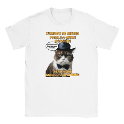 Camiseta Junior Unisex Estampado de Gato 