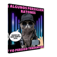 Lienzo de gato "Estilo Munchkin" Michilandia | La tienda online de los fans de gatos