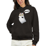 Sudadera con Capucha Unisex Estampado de Gato "Fantasma Miaurador" Michilandia | La tienda online de los fans de gatos