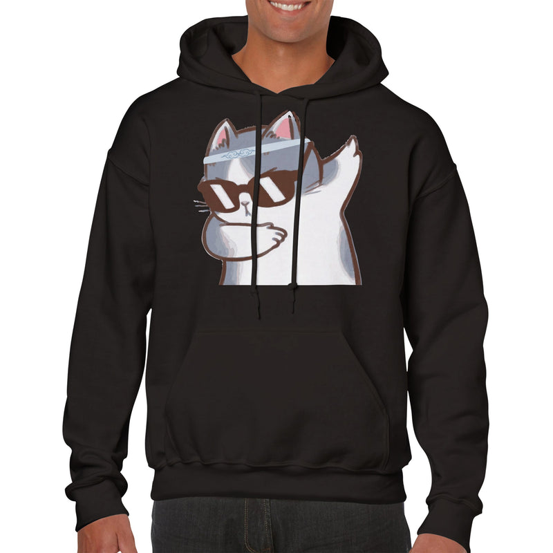 Sudadera con Capucha Unisex Estampado de Gato "Miau Dabber" Michilandia | La tienda online de los fans de gatos