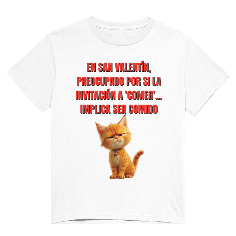 Camiseta Unisex Estampado de Gato "San Miaulentín" Michilandia | La tienda online de los fans de gatos