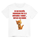 Camiseta Unisex Estampado de Gato "San Miaulentín" Michilandia | La tienda online de los fans de gatos