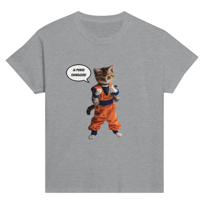 Camiseta Junior Unisex Estampado de Gato "Combate de Miaus" Michilandia