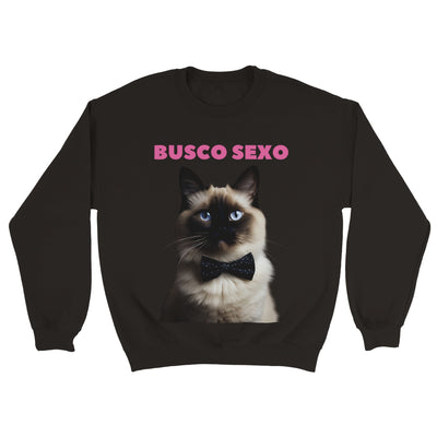 Sudadera Unisex Estampado de Gato 