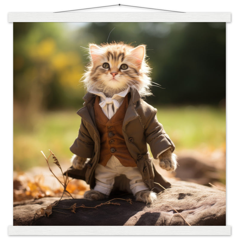 Póster semibrillante de gato con colgador "Michi Bilbo el Hobbit" Gelato