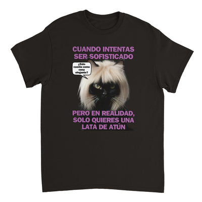 Camiseta Unisex Estampado de Gato 