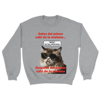 Sudadera Unisex Estampado de Gato "Amanecer Grumpy" Michilandia | La tienda online de los fans de gatos