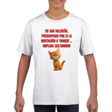 Camiseta Junior Unisex Estampado de Gato "San Miaulentín" Michilandia | La tienda online de los fans de gatos