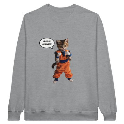 Sudadera Unisex Estampado de Gato "Combate de Miaus" Michilandia