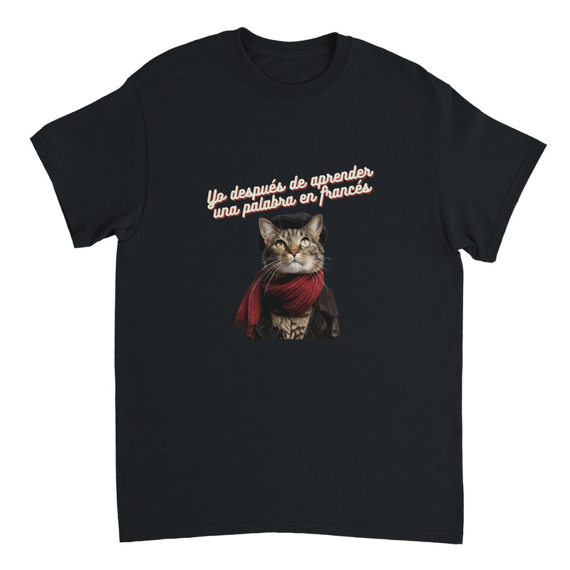 Camiseta Unisex Estampado de Gato "Top Chat" Michilandia | La tienda online de los fans de gatos