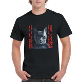 Camiseta Unisex Estampado de Gato "El Caballero Gatuno" Michilandia