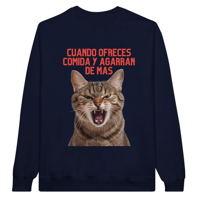 Sudadera Unisex Estampado de Gato "Miau de Sorpresa" Michilandia | La tienda online de los fans de gatos