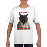 Camiseta Junior Unisex Estampado de Gato "Soy el Problema" Michilandia | La tienda online de los fans de gatos