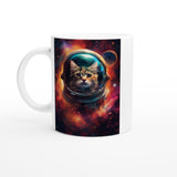 Taza Blanca con Impresión de Gato "Nebulosa Felina" Michilandia | La tienda online de los fans de gatos