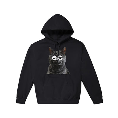 Sudadera con Capucha Unisex Estampado de Gato "Somnoliento Chartreux" Michilandia