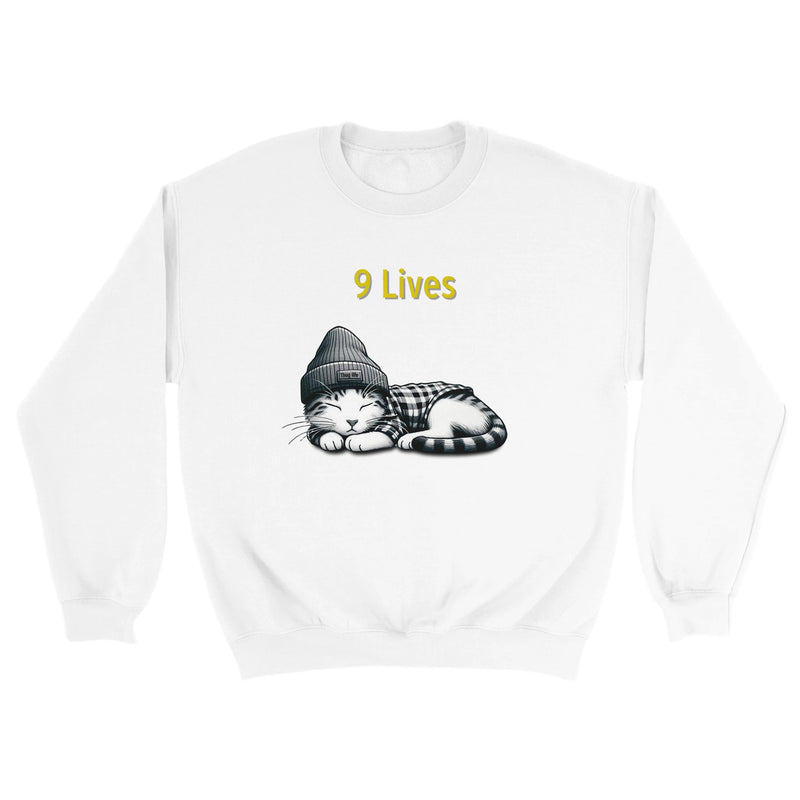 Sudadera Unisex Estampado de Gato "9 Lives" Michilandia | La tienda online de los fans de gatos