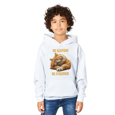 Sudadera con capucha júnior estampado de gato 