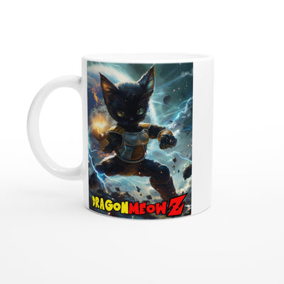 Taza Blanca con Impresión de Gato 