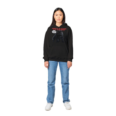 Sudadera con Capucha Unisex Estampado de Gato "Curiosidad Superada" Michilandia | La tienda online de los fans de gatos