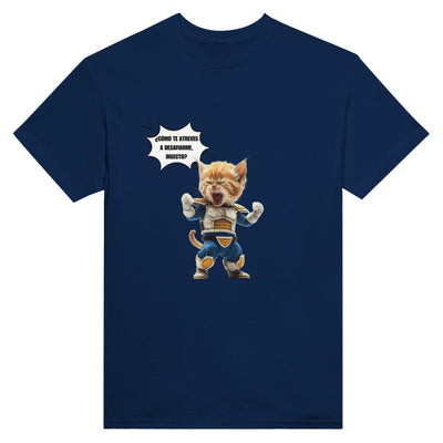 Camiseta Unisex Estampado de Gato "Desafío Saiyajin" Michilandia