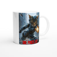 Taza Blanca con Impresión de Gato "Miau Explosivo" Michilandia | La tienda online de los fans de gatos