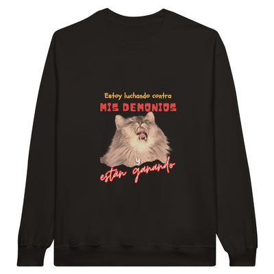 Sudadera Unisex Estampado de Gato 