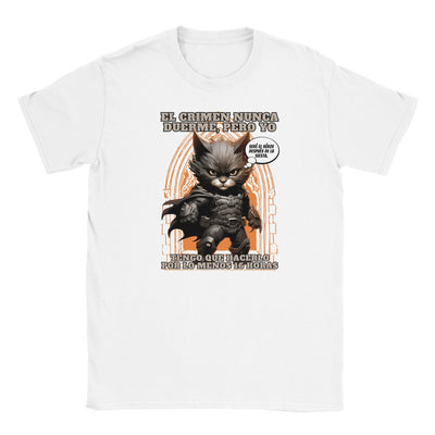 Camiseta Junior Unisex Estampado de Gato 