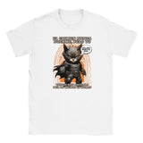 Camiseta Junior Unisex Estampado de Gato "Siesta de la Justicia" Michilandia | La tienda online de los fans de gatos