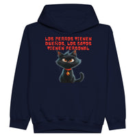 Sudadera con capucha júnior estampado de gato "Personal Felino" Michilandia | La tienda online de los fans de gatos