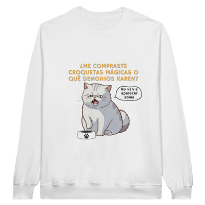 Sudadera Unisex Estampado de Gato "Croquetas Mágicas" Michilandia | La tienda online de los fans de gatos