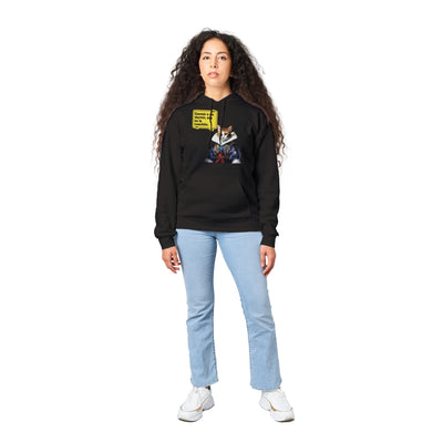 Sudadera con Capucha Unisex Estampado de Gato "William Michi Shakespeare" Michilandia | La tienda online de los amantes de gatos