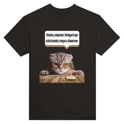 Camiseta Unisex Estampado de Gato 