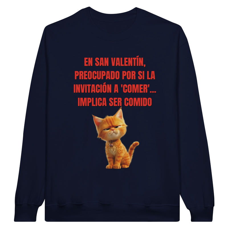 Sudadera Unisex Estampado de Gato "San Miaulentín" Michilandia | La tienda online de los fans de gatos