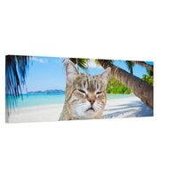 Lienzo de gato "Sorpresa Tropical" Michilandia | La tienda online de los fans de gatos