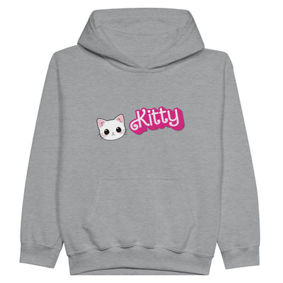 Sudadera con capucha júnior estampado de gato "Kitty Barbie" Michilandia