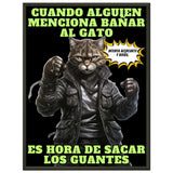 Póster Semibrillante de Gato con Marco Metal "El Intocable" Michilandia | La tienda online de los fans de gatos