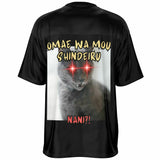 Camiseta de fútbol unisex estampado de gato "Nani?!" Subliminator