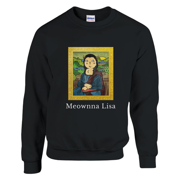 Sudadera Unisex Estampado de Gato "Meownna Lisa"