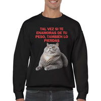 Sudadera Unisex Estampado de Gato "Gordito Pensante" Michilandia | La tienda online de los fans de gatos