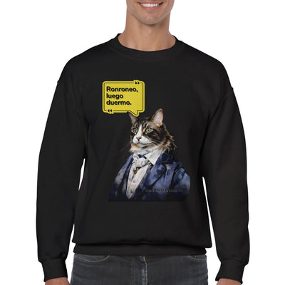 Sudadera unisex estampado de gato 