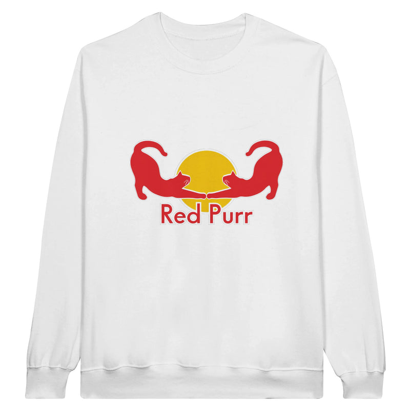 Sudadera Unisex Estampado de Gato "Red Purr Energy" Michilandia | La tienda online de los fans de gatos