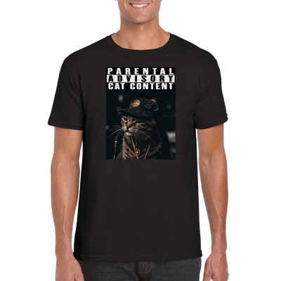 Camiseta unisex estampado de gato 